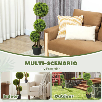 3FT Artificial Boxwood Topiary Trees, Set of 2, Green Artificial Trees at Gallery Canada