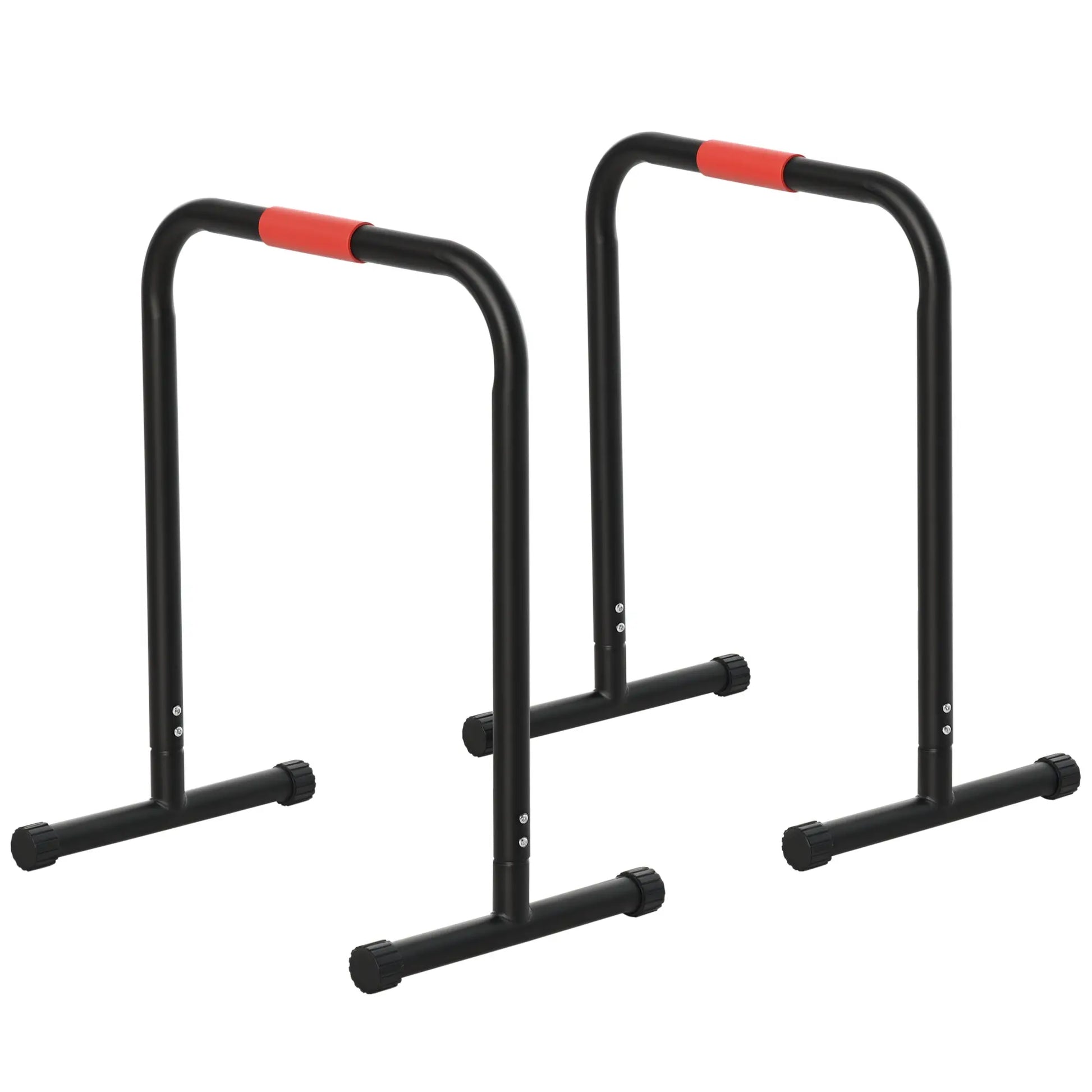 Set of 2 Dip Bars, Full Body Strength Training Station, Black More-Strength Training Equipment Black at Gallery Canada