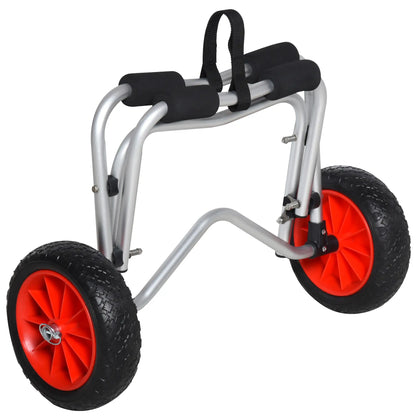 Foldable Kayak Cart, Aluminum Canoe Carrier, NO-Flat Wheel, Silver Kayak Carts at Gallery Canada