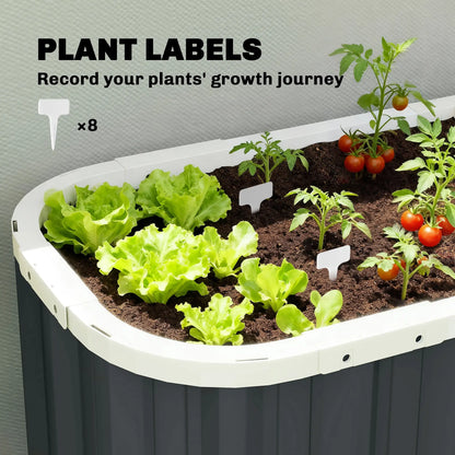 Galvanized Raised Garden Bed, Deep Rot Planter Box, 7' x 2' x 2', Dark Grey Galvanized Planter Boxes at Gallery Canada