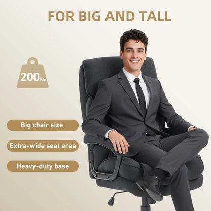 Heavy Duty Executive Office Chair, 450 lbs, Black Executive & Manager Chairs at Gallery Canada