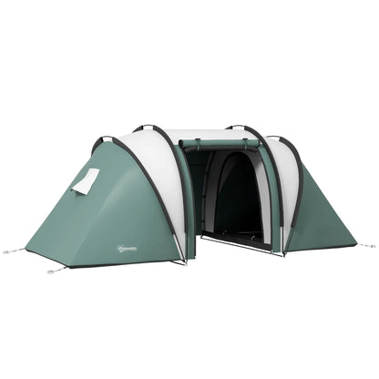 Camping Tent, 2 Bedrooms, Living Area, 3000mm Waterproof, Army Green Camping Tents at Gallery Canada