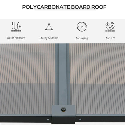 10' x 13' Hardtop Pergola, PC Roof Gazebo, Sun Shelter with Curtains Pergolas at Gallery Canada