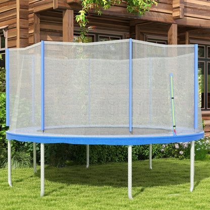 14ft Round Trampoline Net Enclosure, 8 Straight Poles, Blue Trampolines at Gallery Canada