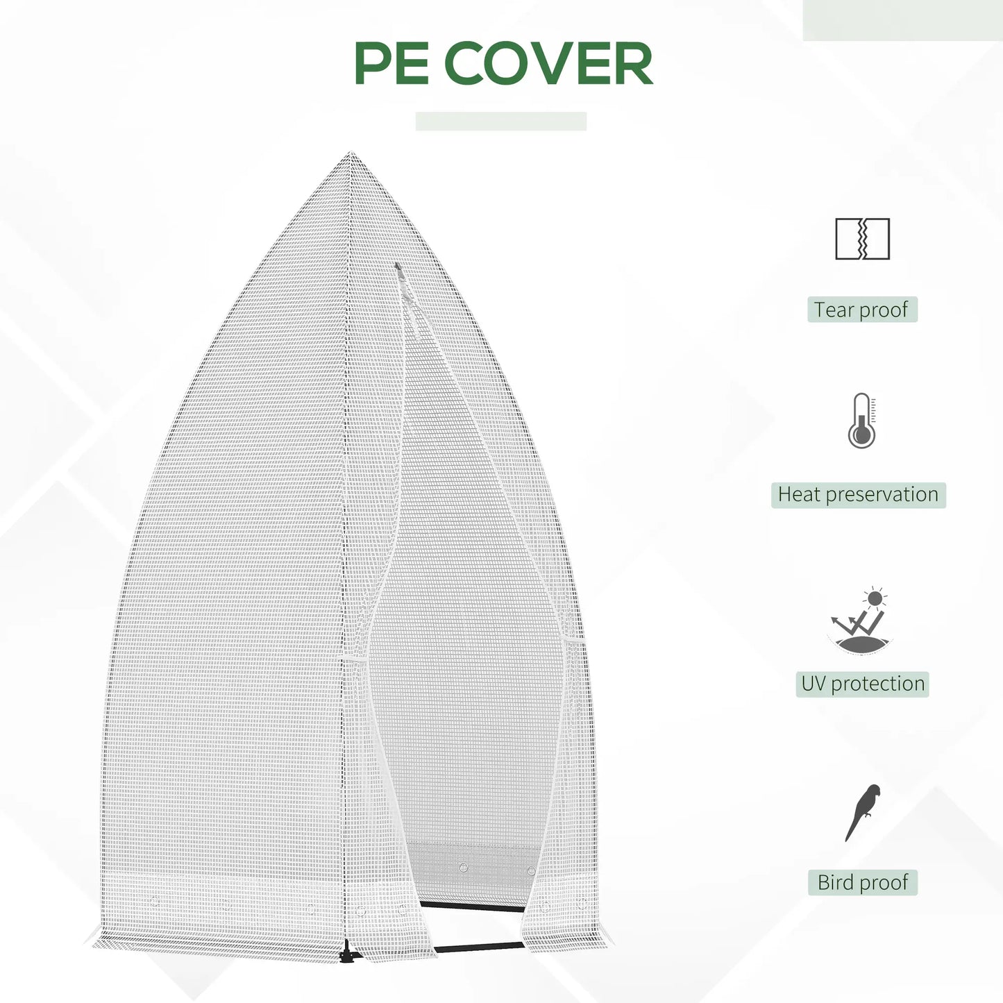 55" x 55" x 71" Greenhouse, Portable Hot House, Zippered Door, White Portable Greenhouses at Gallery Canada