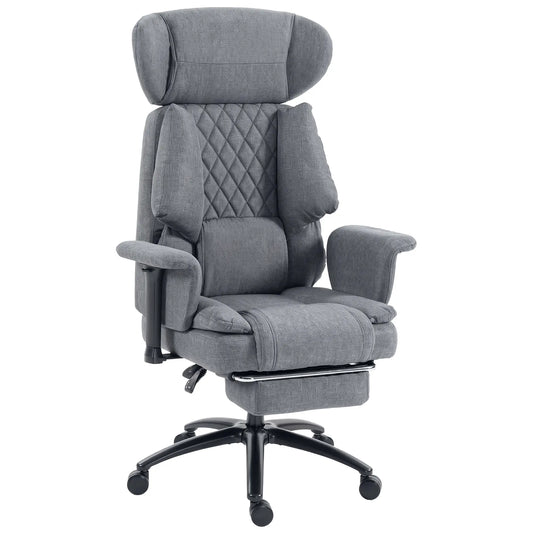 Heavy Duty Office Chair, Footrest, Lumbar Support, Grey Executive & Manager Chairs Multi Colour at Gallery Canada