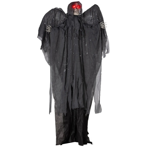 6.4' Winged Grim Reaper Halloween Decoration, Animatronic with Light Up Eyes
