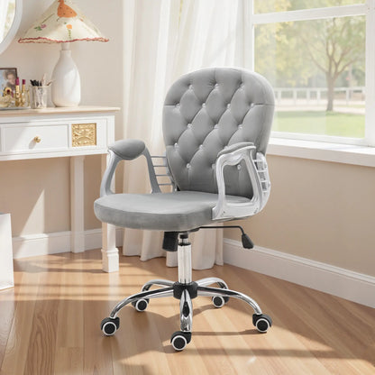 Ergonomic Office Chair, Adjustable Height, Padded Seat, Grey Task Chairs at Gallery Canada