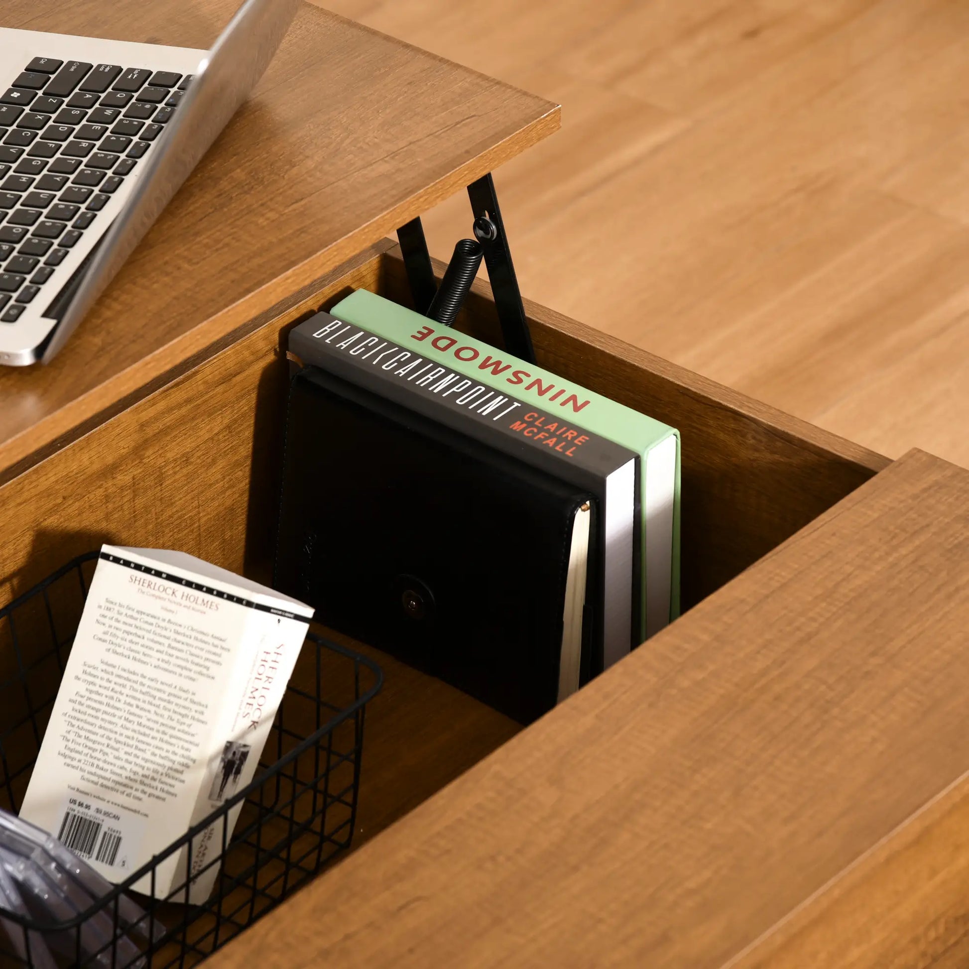 Lift Top Coffee Table, Hidden Storage, Living Room, Teak Coffee Tables at Gallery Canada