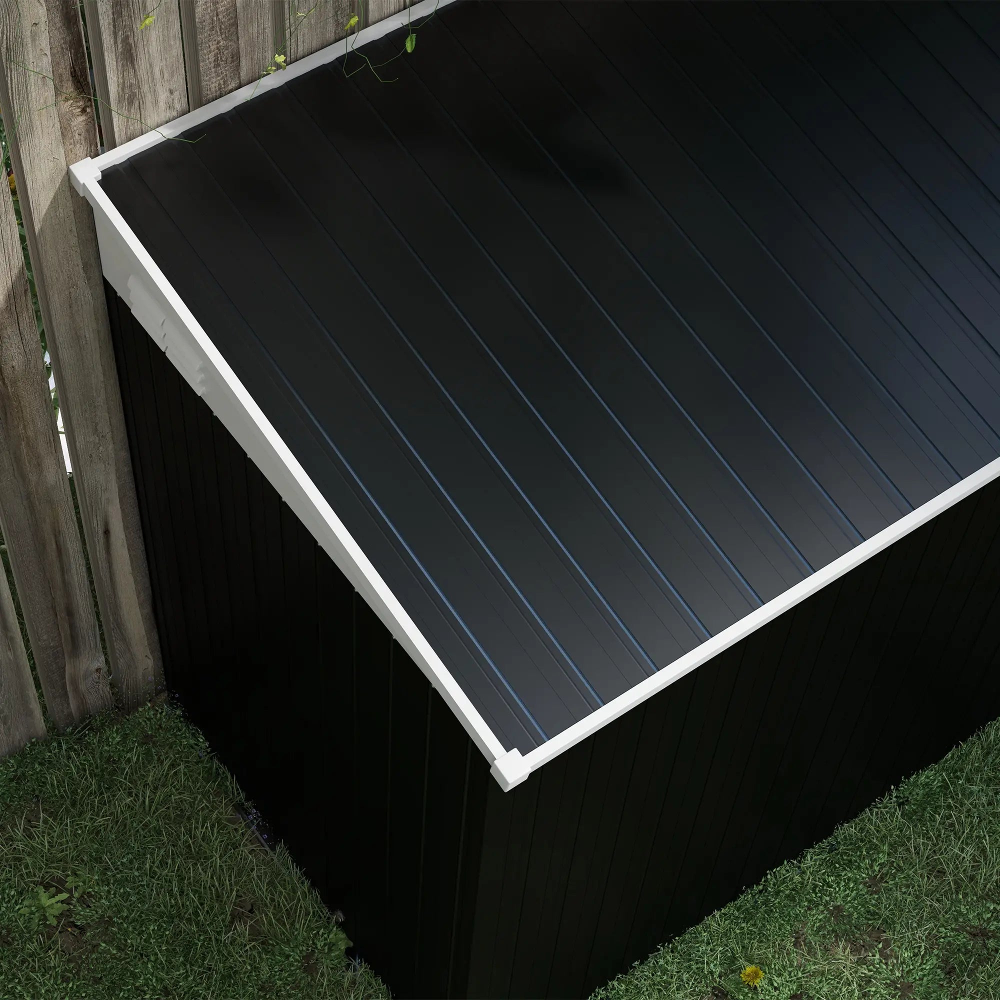 4' x 6' Outdoor Metal Storage Shed, Lockable Door, Dark Grey Sheds at Gallery Canada