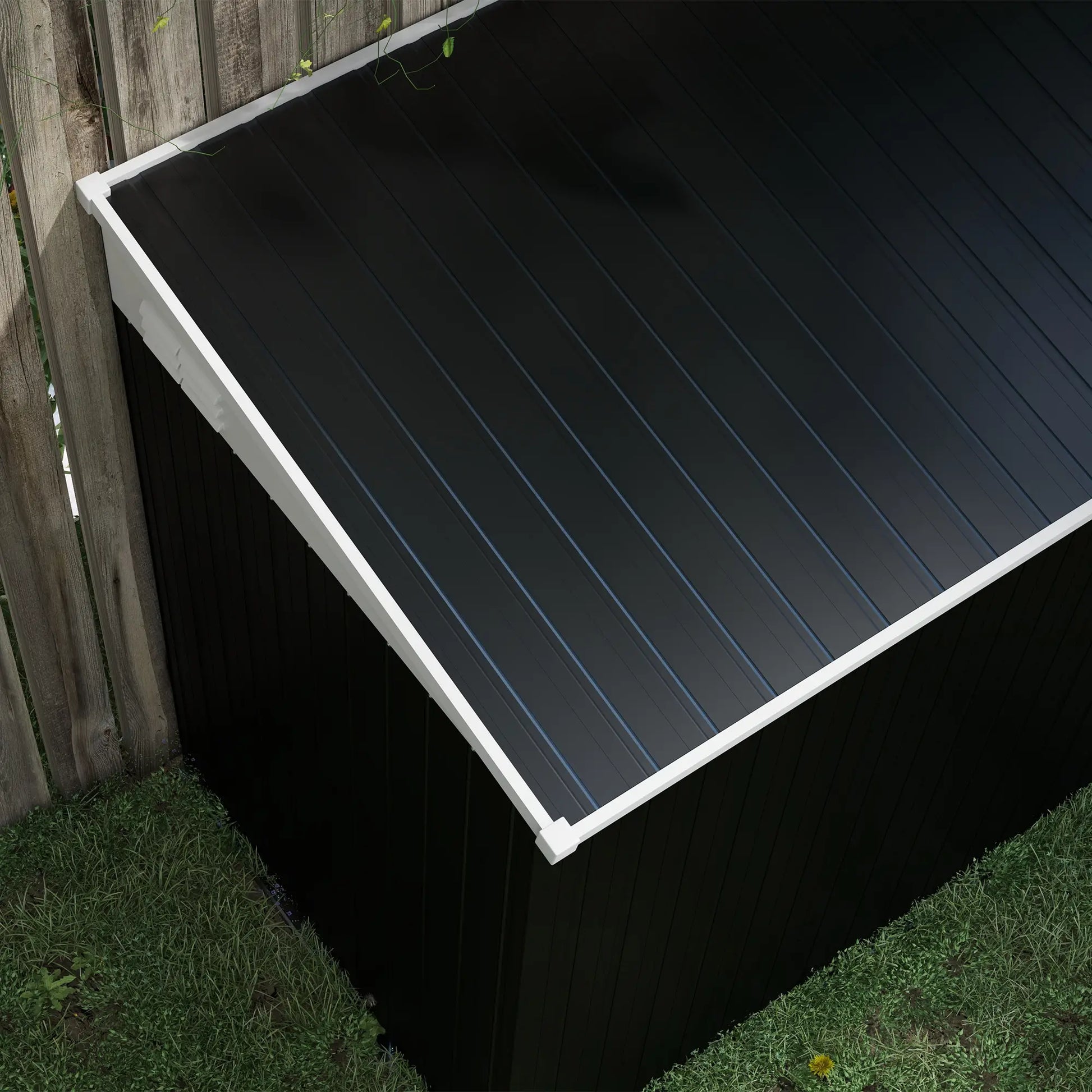 4' x 6' Outdoor Metal Storage Shed, Lockable Door, Dark Grey Sheds at Gallery Canada