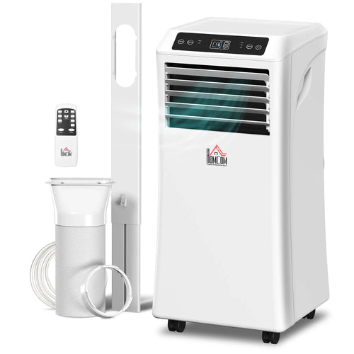 8000BTU Portable Air Conditioner, Cooling Dehumidifier, 2 Speed Fans, 24H Timer, White