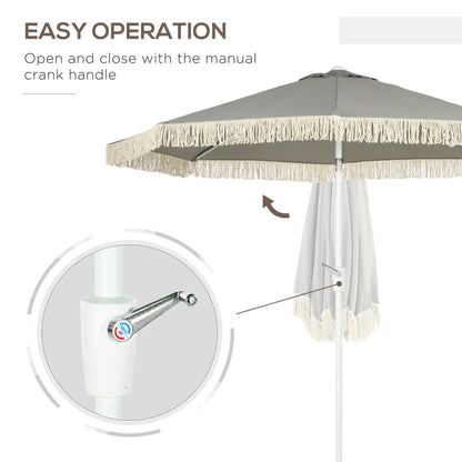 8.7 x 8.7 ft Outdoor Umbrella, Tilt Vent, Patio Parasol, Grey Sun Umbrellas at Gallery Canada