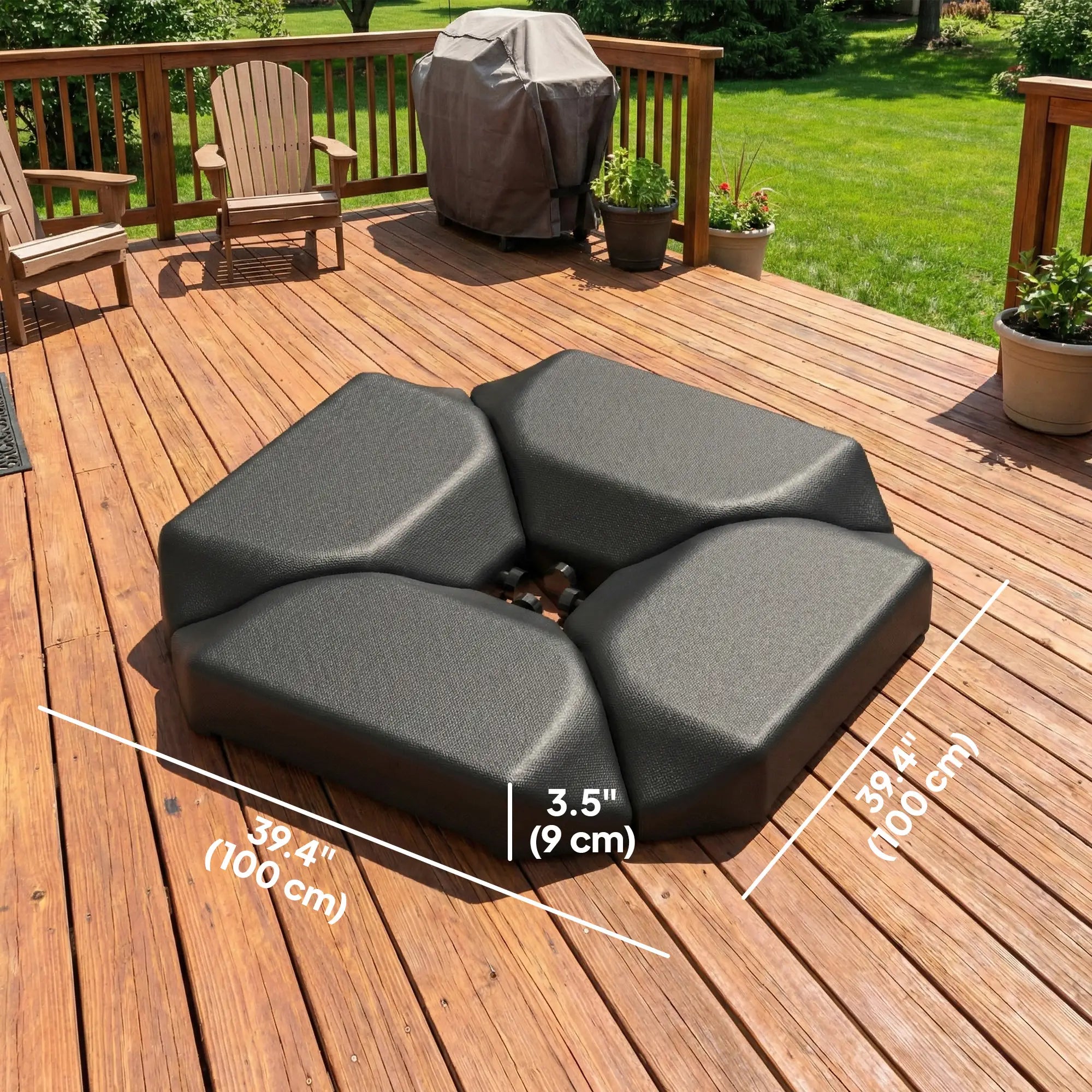 Cantilever Umbrella Base Weights, 4PCs, HDPE Water Or Sand Filled Umbrella Bases at Gallery Canada