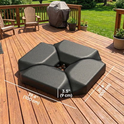 Cantilever Umbrella Base Weights, 4PCs, HDPE Water Or Sand Filled Umbrella Bases at Gallery Canada