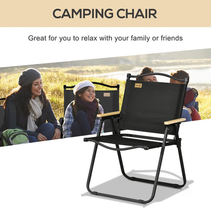 Lightweight Folding Camping Chair, Portable Armchair, Black Picnic Tables & Camping Chairs at Gallery Canada