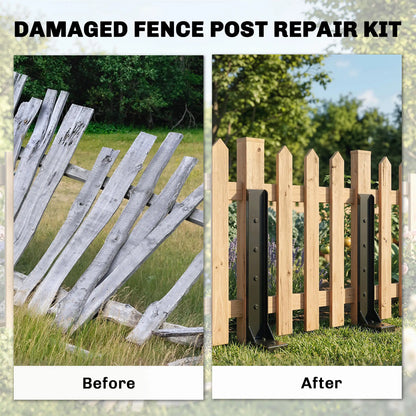 4 Pack 32" Steel Fence Post Repair Kit, Drill For Wooden Fences Garden Fences at Gallery Canada