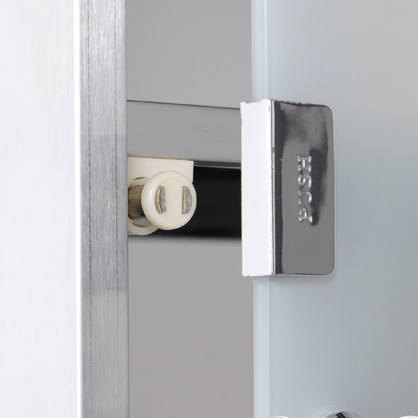 Wall Mount Medicine Cabinet, 2 Shelves, Steel Frame, Glass Door, Lockable, Stainless Mirror Medicine Cabinets at Gallery Canada