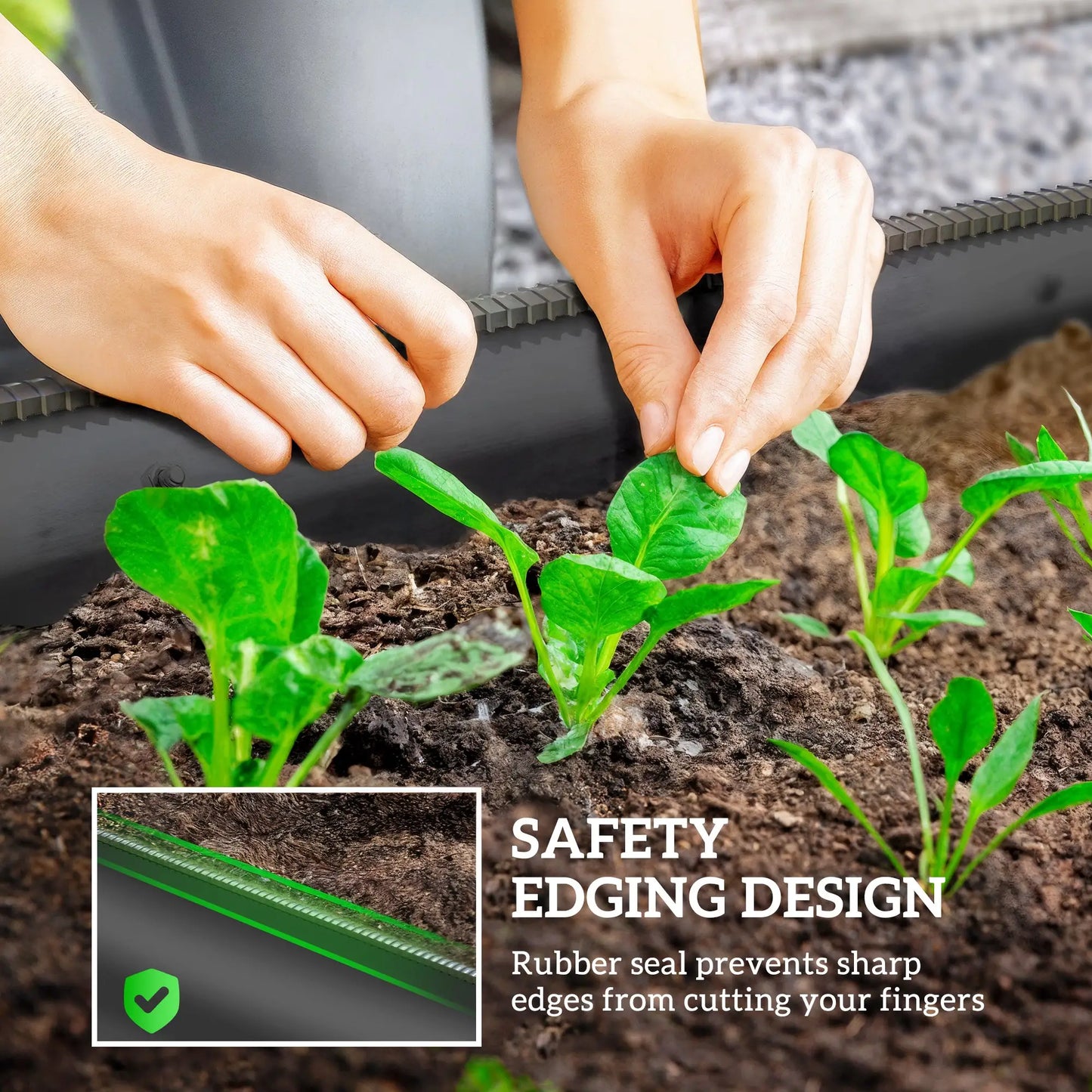 7.9 x 2 x 1ft Galvanized Raised Garden Bed Kit, Metal Planter Box, Black