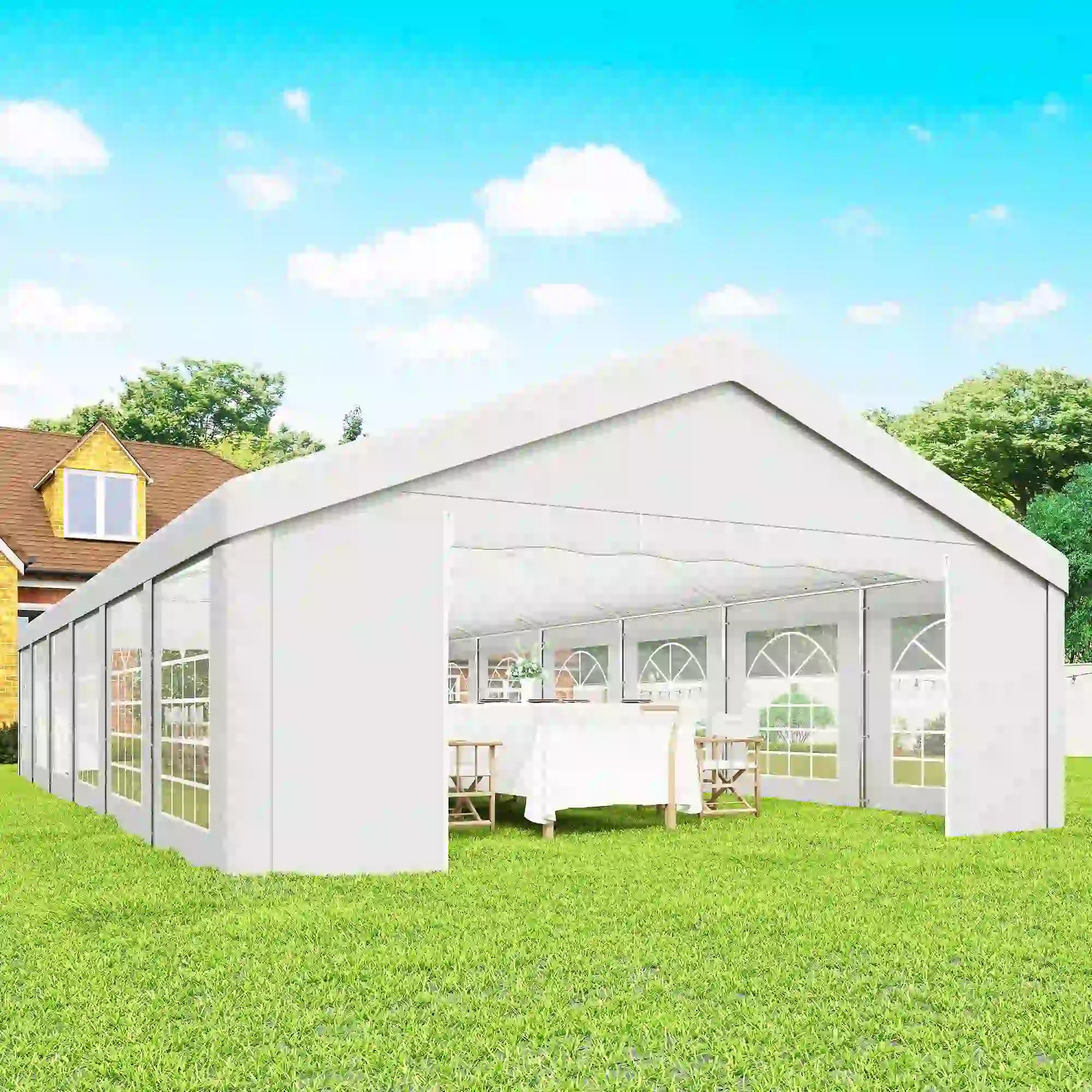 20' x 40' Party Tent, Outdoor Canopy With 12 Removable Windows Canopy Tents at Gallery Canada