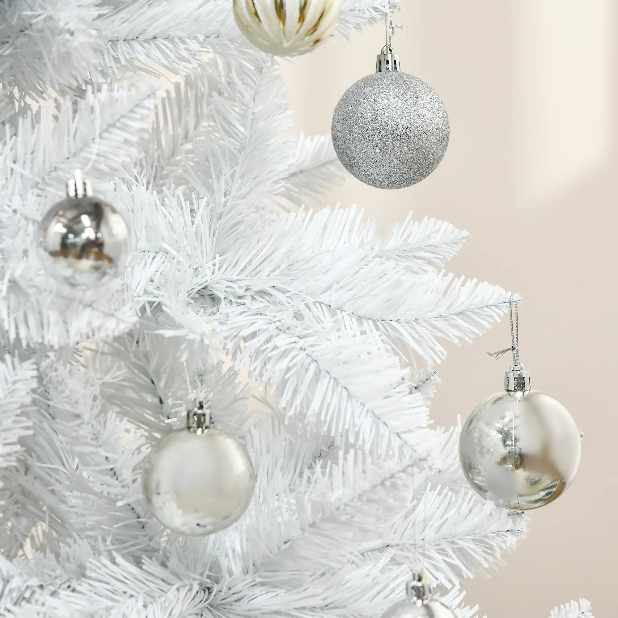 4ft Artificial Christmas Tree, Realistic Pine Branches, Auto Open, Indoor, White Artificial Christmas Trees at Gallery Canada