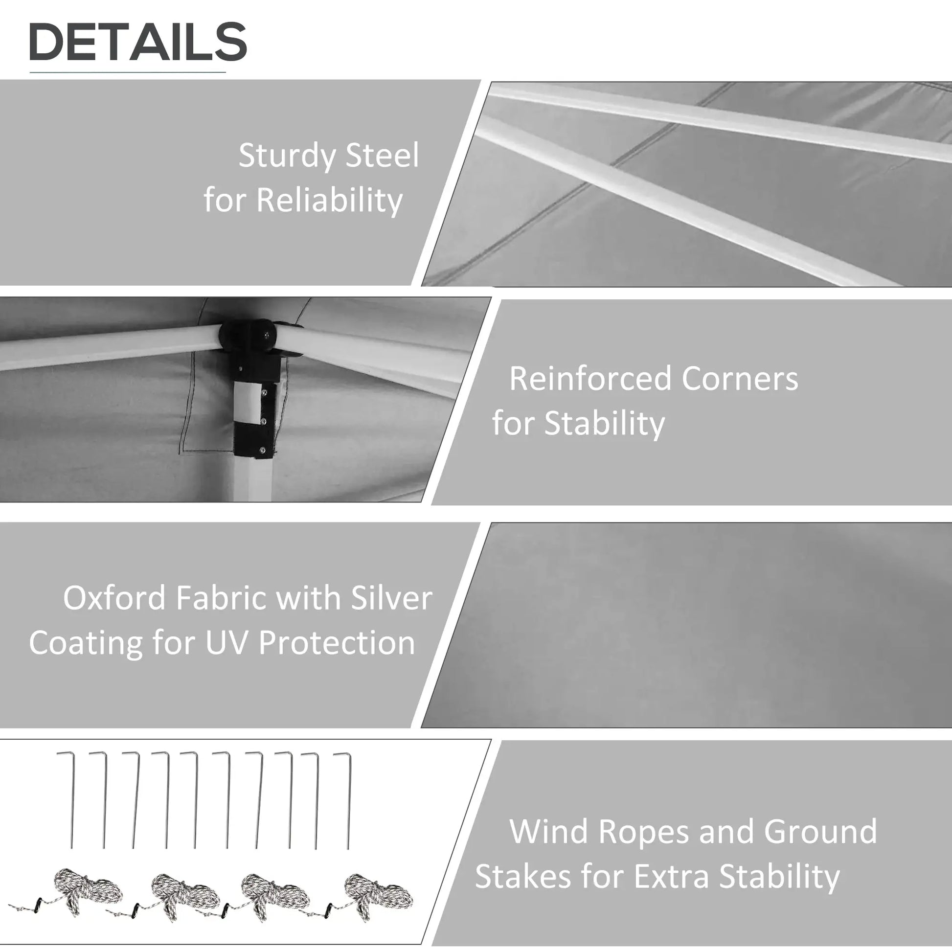 20' x 10' Folding Canopy Tent, Sidewalls, Windows, Black Pop Up Canopies at Gallery Canada