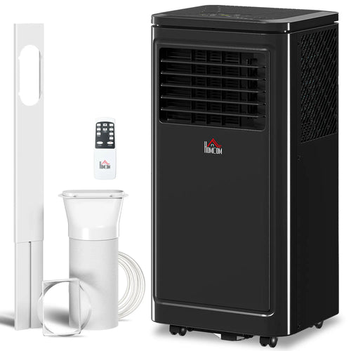 8000 BTU Portable AC, Dehumidifier, Remote, 24H Timer, Black