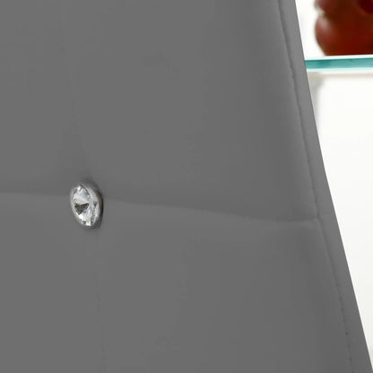 Modern Dining Chairs Set of 4, Upholstered Seat, Steel Legs, Grey Bar Stools at Gallery Canada