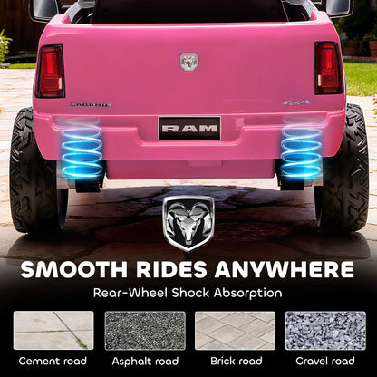 12V Ride On Car, Dodge RAM 3500, Remote Control, Pink Electric Toy Cars at Gallery Canada