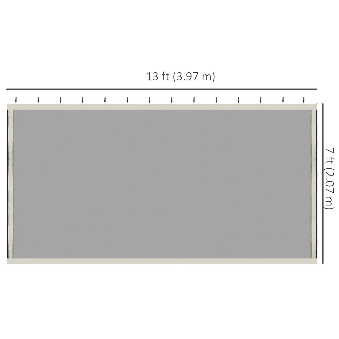 Mosquito Netting For Gazebo, 10' x 13', Black Screen Walls With Zippers, Black Gazebo Sidewalls at Gallery Canada