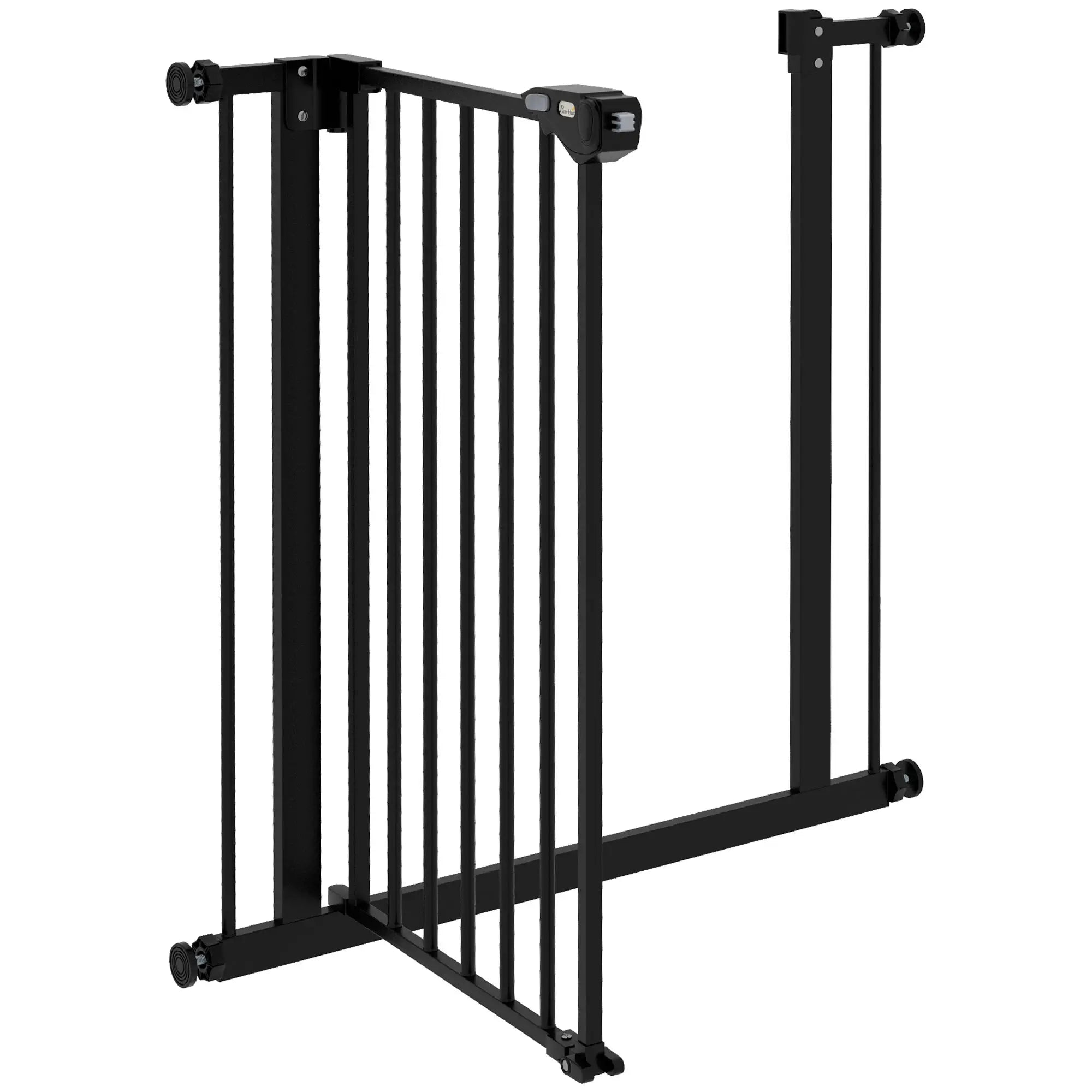 30 Inch Tall Pet Gate With Door, Pressure-Mounted, Black Houses, Kennels & Pens at Gallery Canada