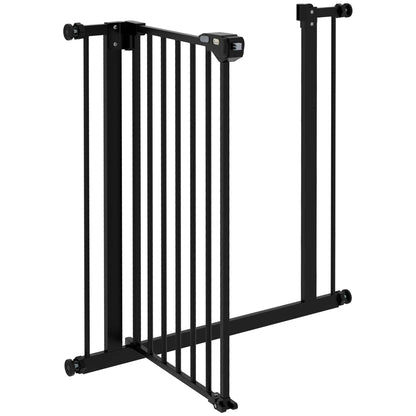 30 Inch Tall Pet Gate With Door, Pressure-Mounted, Black Houses, Kennels & Pens at Gallery Canada