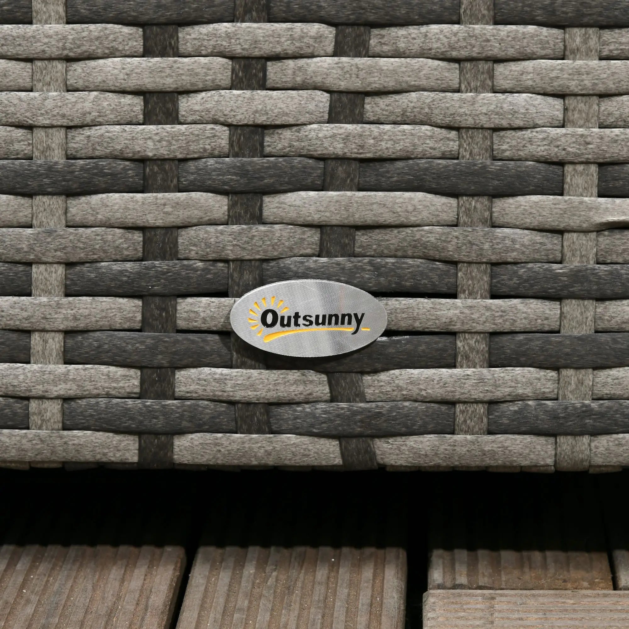 113 Gallon Outdoor Storage Box, Rattan Deck Box, Grey Patio Storage Boxes at Gallery Canada