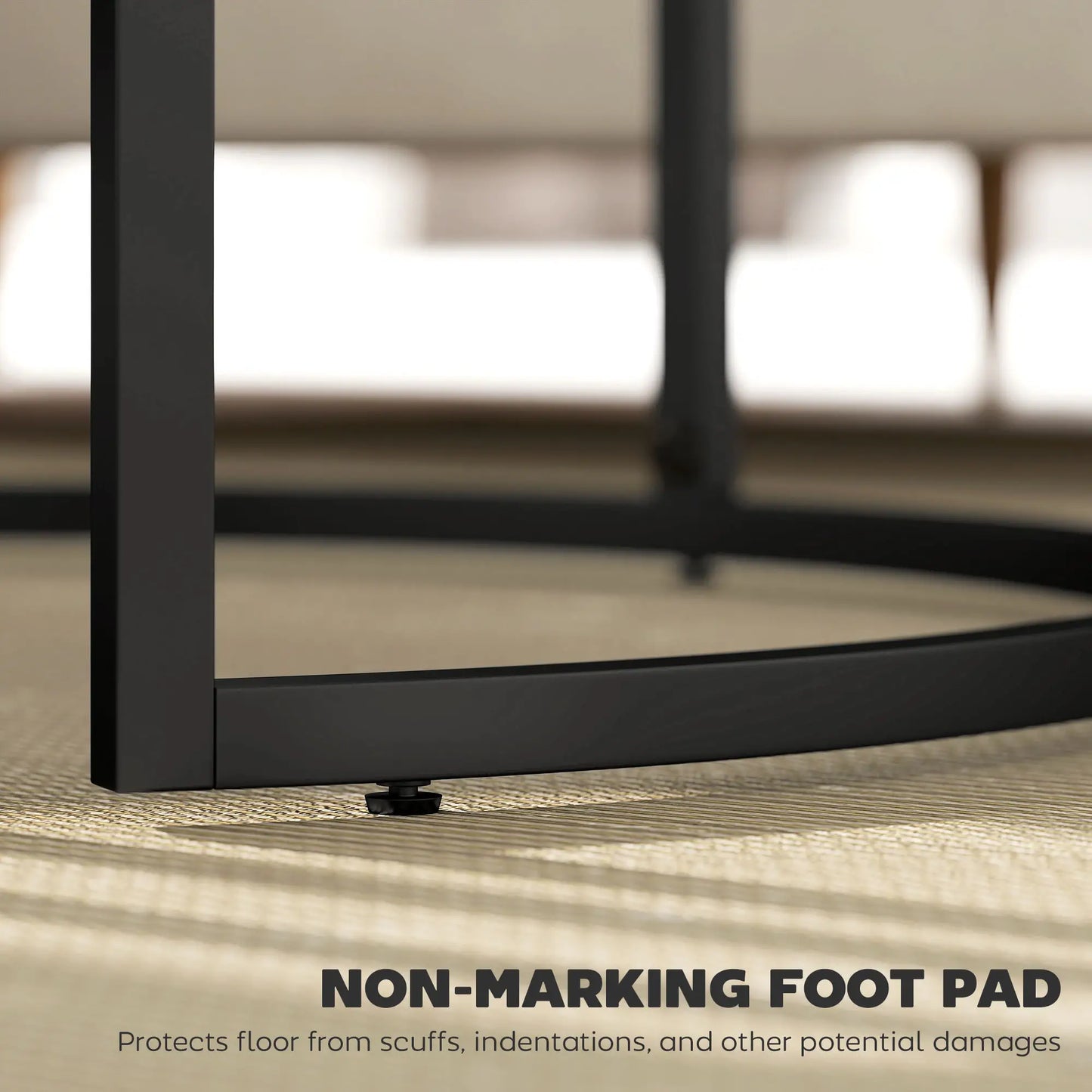 Modern Coffee Table Set of 2, Nesting Side Tables, Metal Base, Faux Marbled Grey, Grey Coffee Tables at Gallery Canada