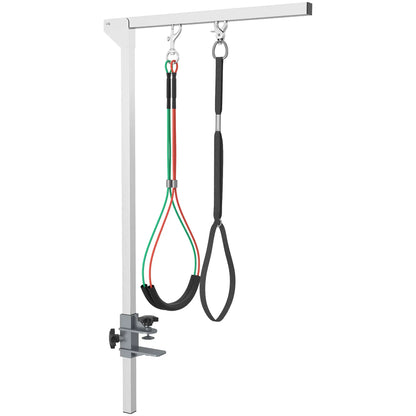 Adjustable Pet Grooming Arm With Clamp, Haunch Holders, Grooming Loop, Sliver Dog Grooming Tables Silver, Black, Green, Red at Gallery Canada