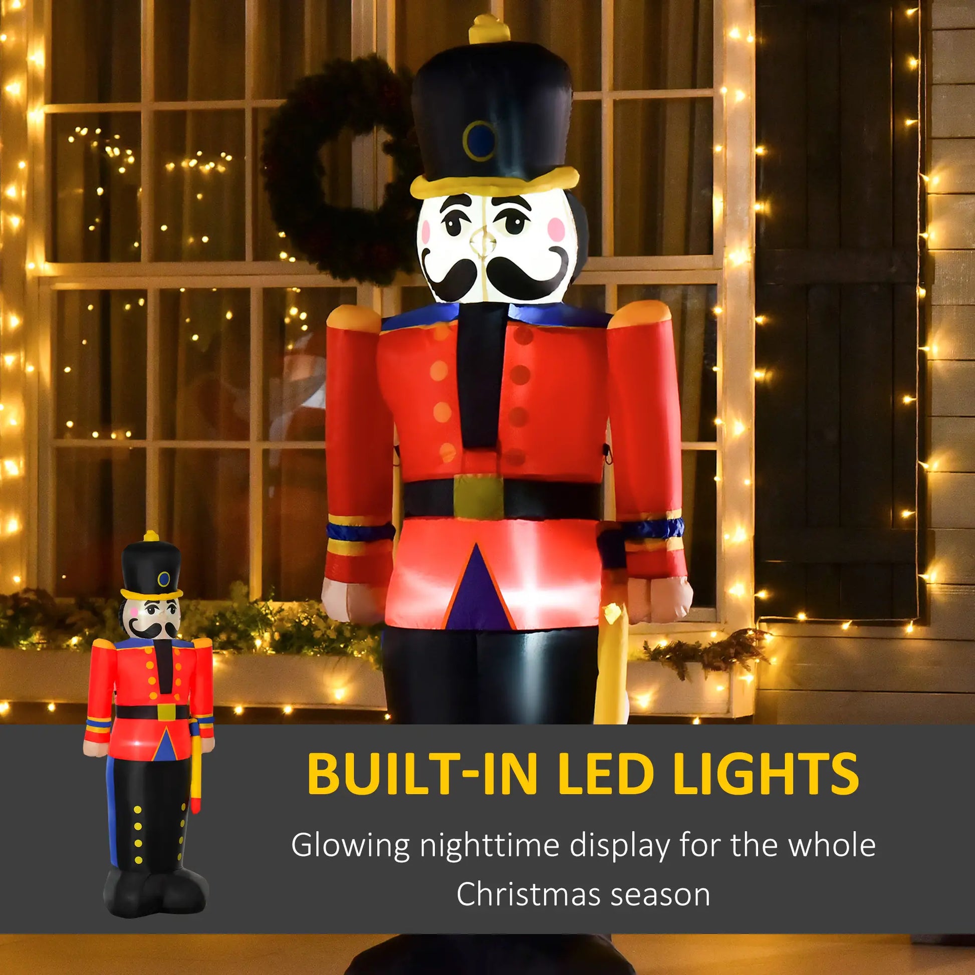 6 Ft Tall Nutcracker Toy Soldier, Lighted Inflatable Christmas Decoration Christmas Inflatables at Gallery Canada