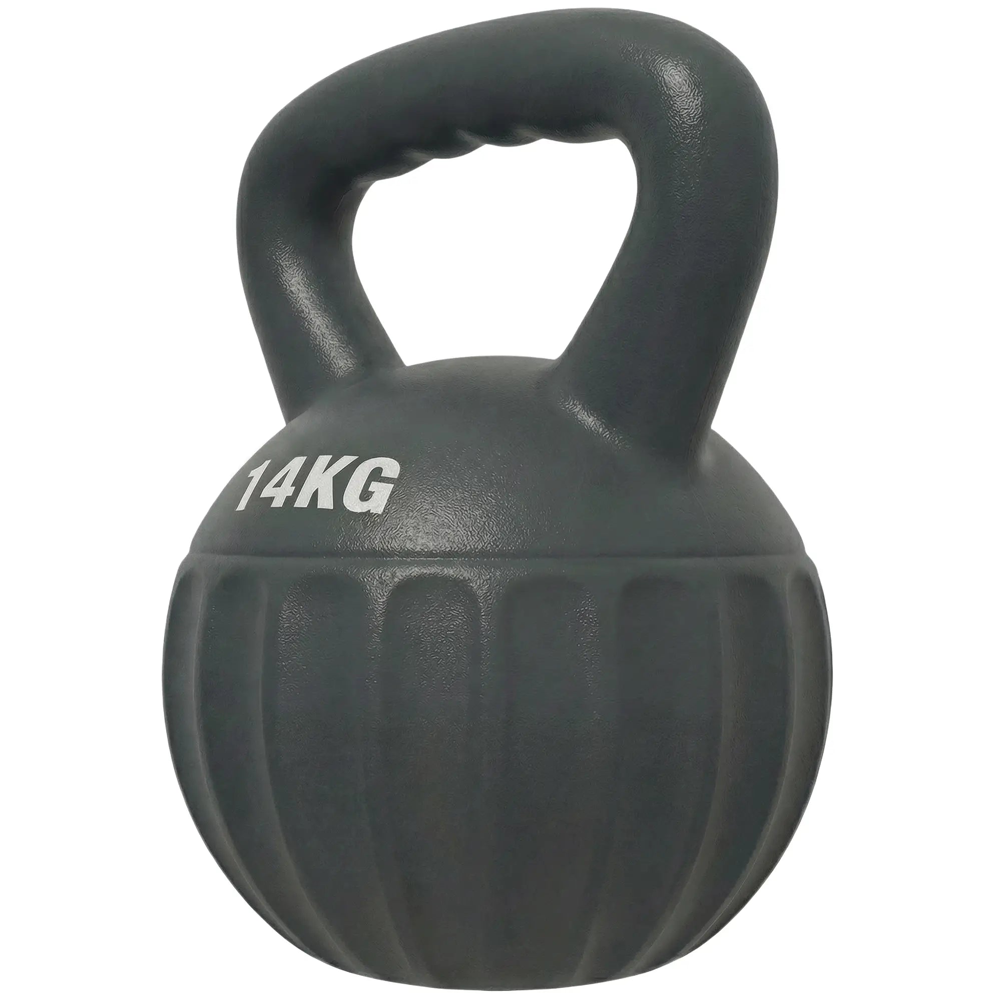 31 lbs Kettlebell, Non-Slip Handle For Home Gym, Grey