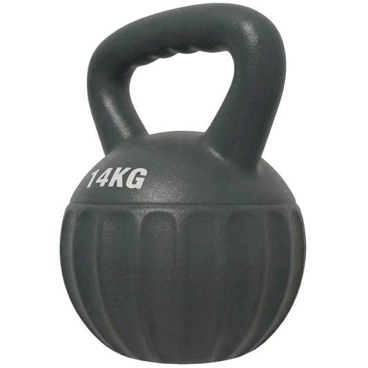 31 lbs Kettlebell, Non-Slip Handle For Home Gym, Grey Strength Training Equipment Grey at Gallery Canada