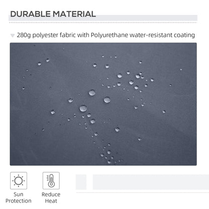 12' x 8' Retractable Patio Awning, Manual Crank, UV Water-Resistant, Grey Deck Awnings at Gallery Canada