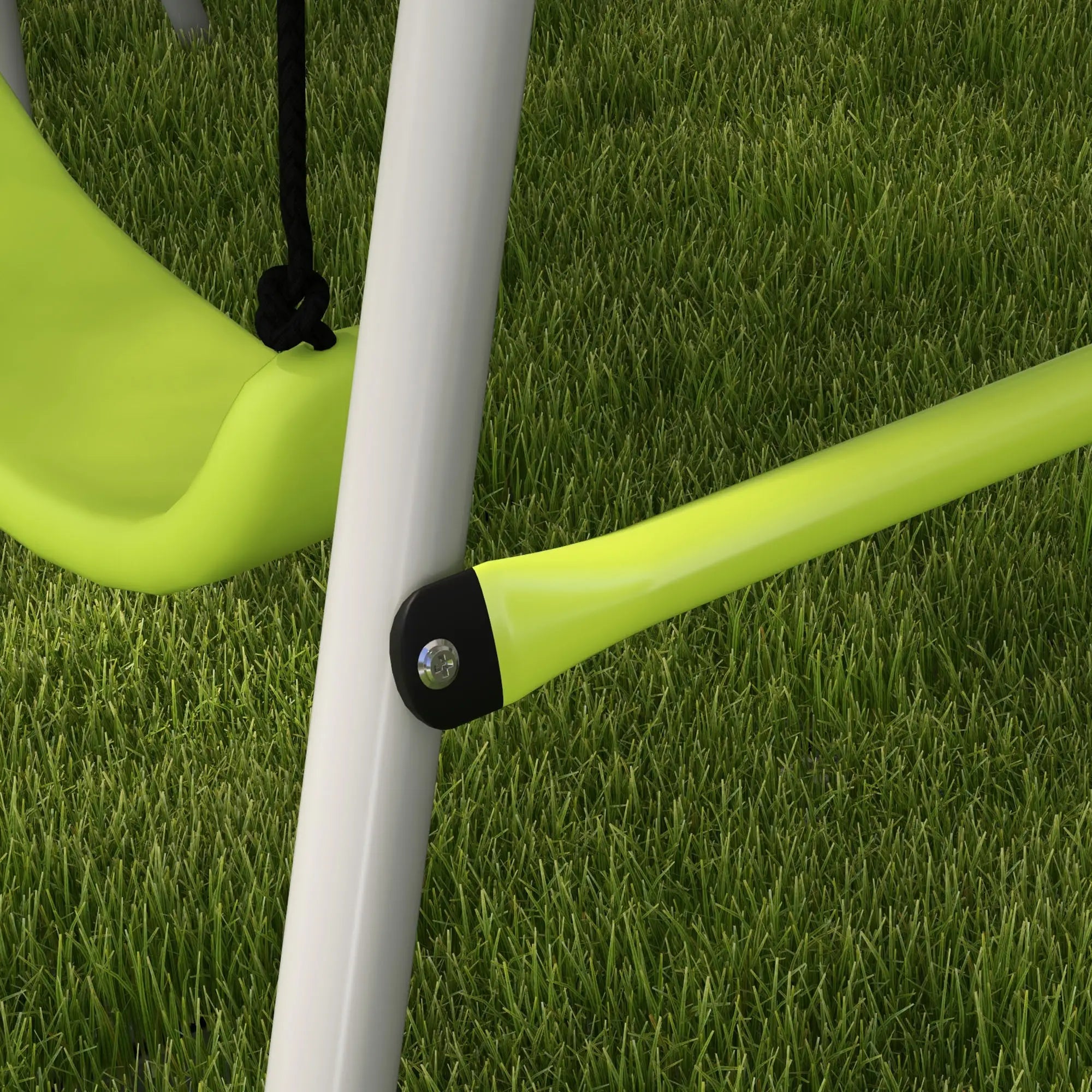 Kids Swing Set, Heavy Duty A-Frame Metal Frame with Glider, Swing Seat, Green Gym Sets & Swings at Gallery Canada