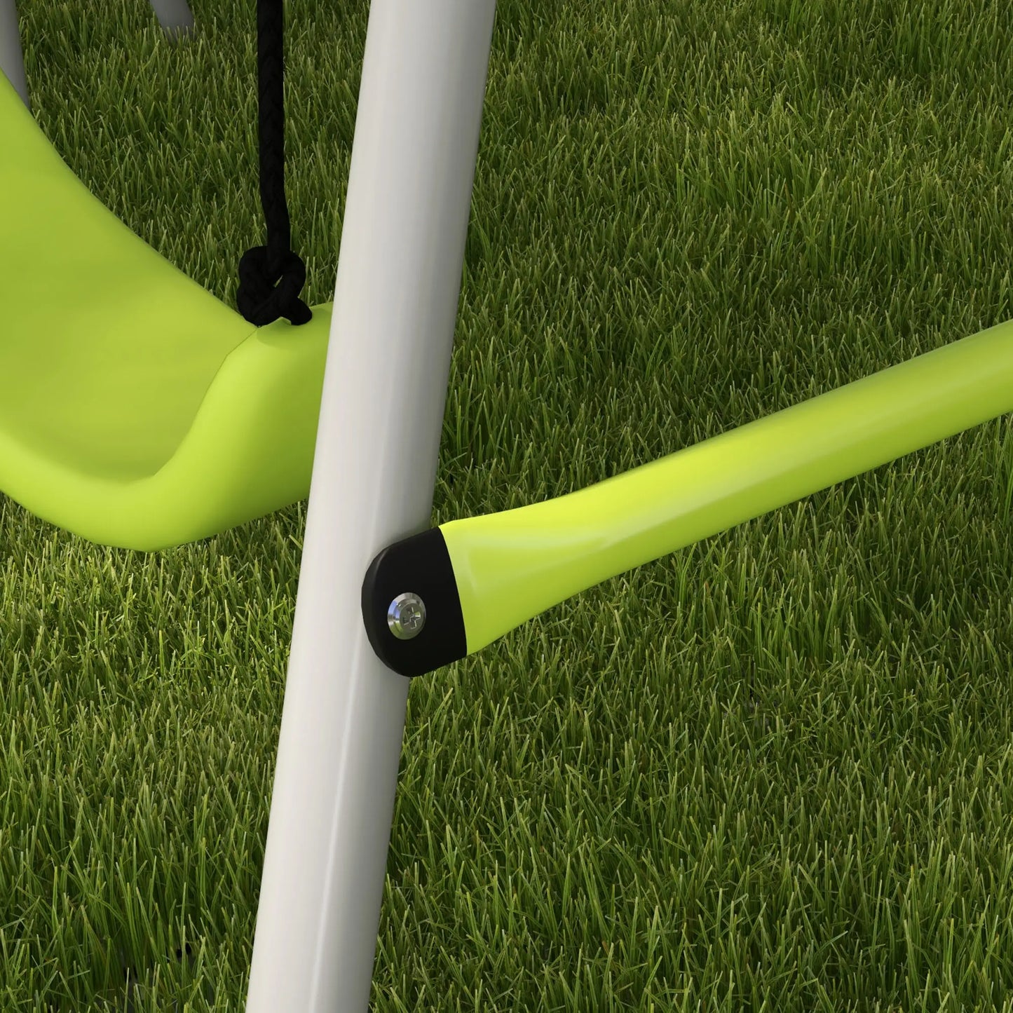 Kids Swing Set, Heavy Duty A-Frame Metal Frame with Glider, Swing Seat, Green Gym Sets & Swings at Gallery Canada