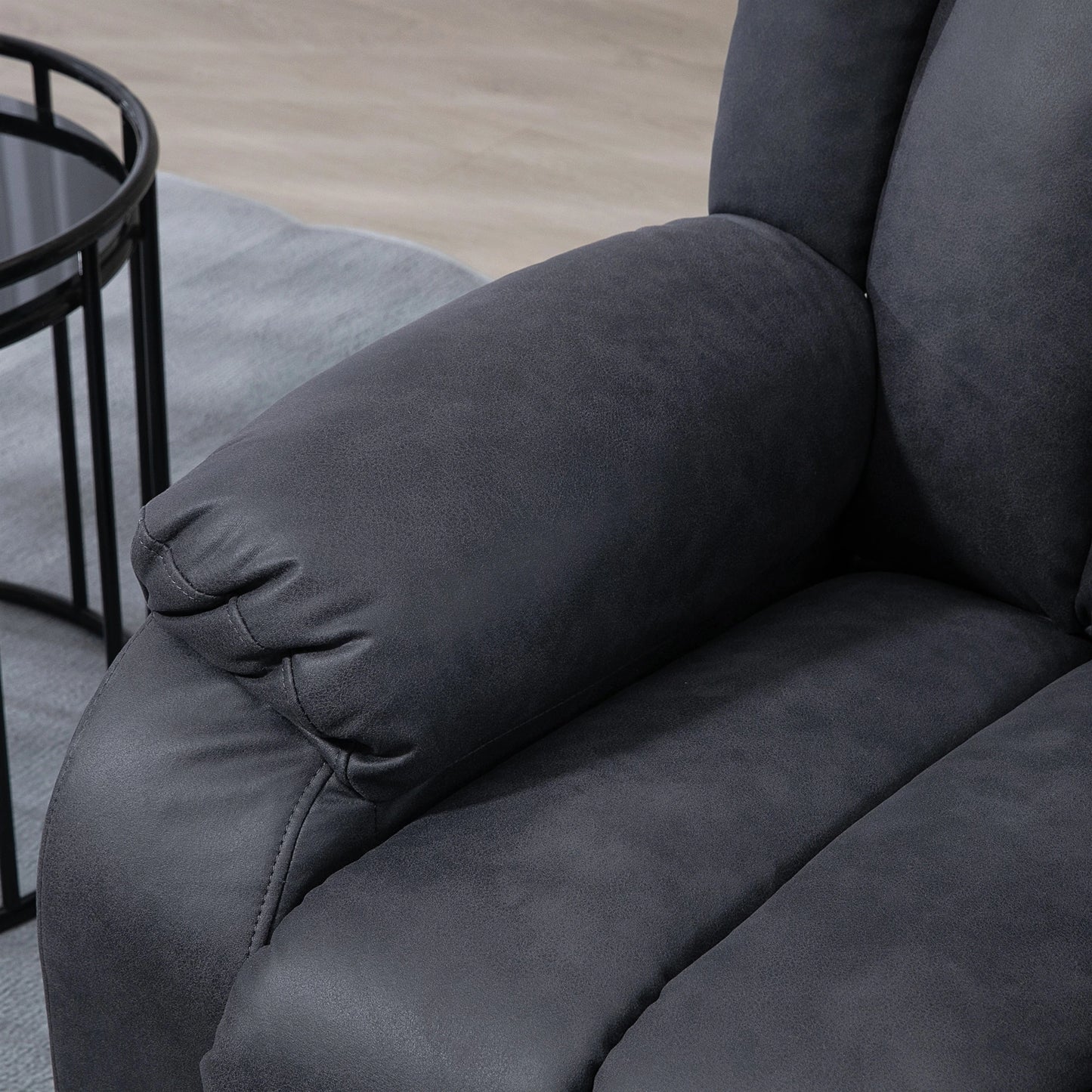 Electric Recliner Chair, Microfibre Upholstery, Remote, Charcoal Grey Electric Power Lift Chairs at Gallery Canada