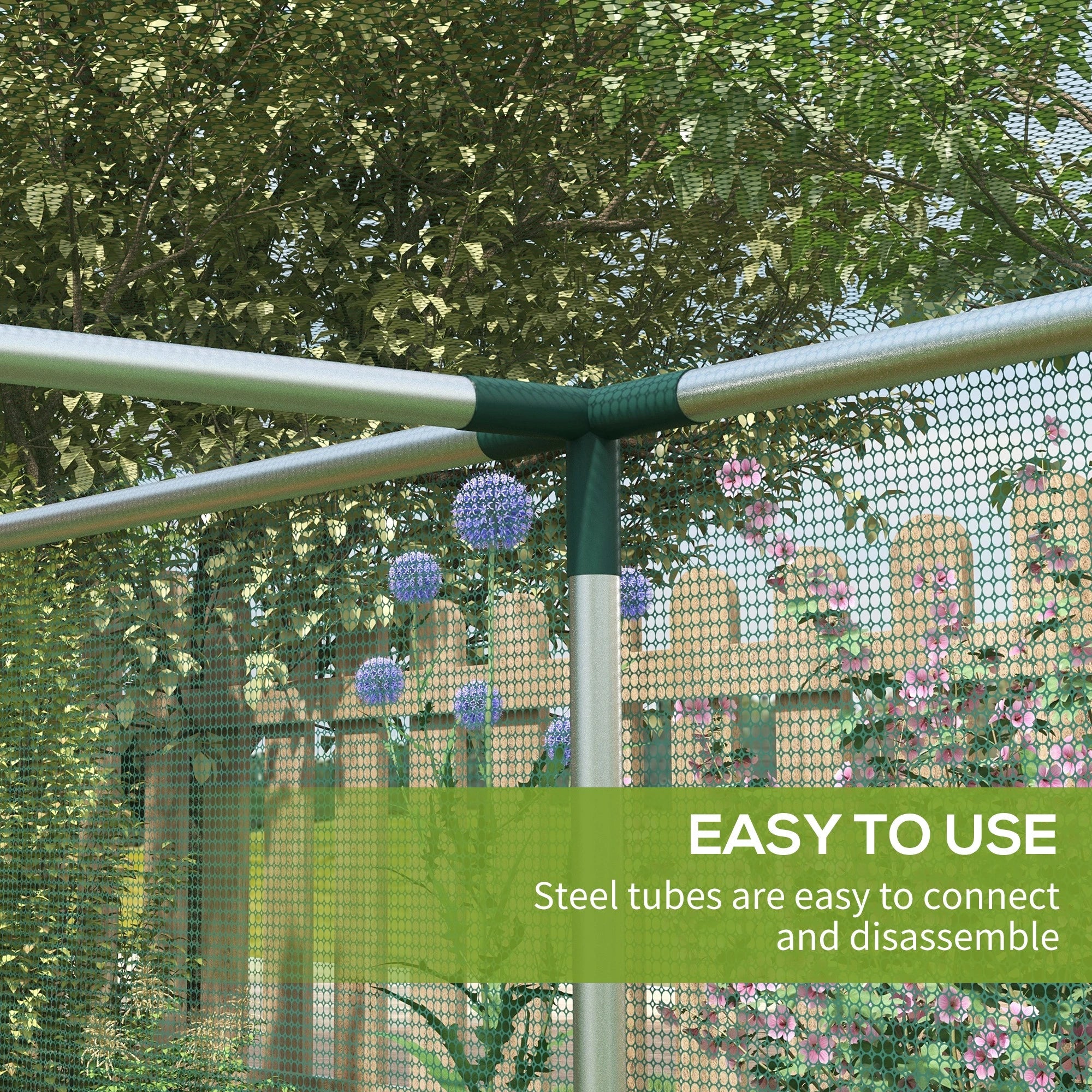 Galvanized Steel Crop Cage, Plant Protection Tent, 12' x 4', Green Walk In Greenhouses at Gallery Canada