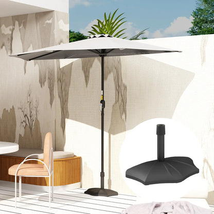 26lbs Concrete Patio Umbrella Base, 1.5/1.9" Pole Stand, Black Umbrella Bases at Gallery Canada