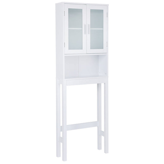 Wooden over the toilet Storage Cabinet with Tower Rack, White Bathroom Etagere White at Gallery Canada