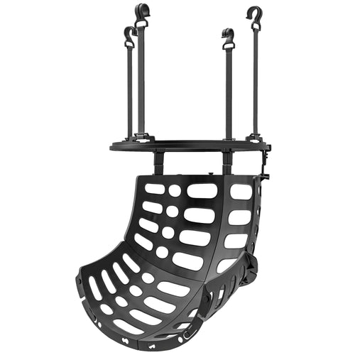 Height Adjustable Basketball Rebounder, 360° Rotatable Return Chute, Black