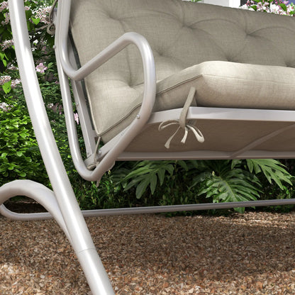 2 Seater Garden Bench Cushion, Thick Outdoor Non-Slip, 47" x 43" x 5", Light Grey Patio Chair Cushions at Gallery Canada
