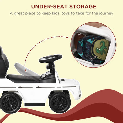 Licensed Push Car, 3-in-1 Toddler Sliding Car, White Push Cars for Toddlers at Gallery Canada