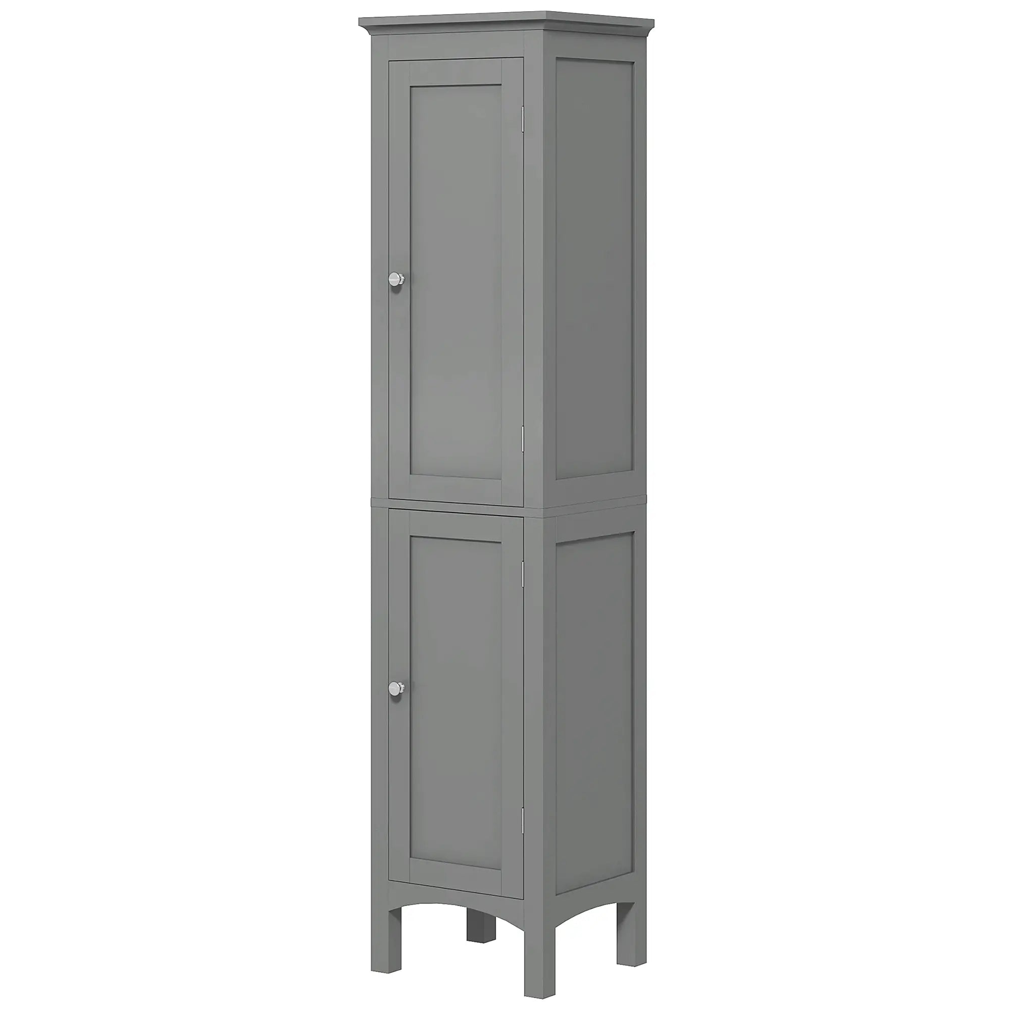 Tall Bathroom Cabinet, Freestanding Storage, Adjustable Shelves, 15