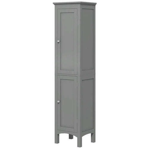 Tall Bathroom Cabinet, Freestanding Storage, Adjustable Shelves, 15